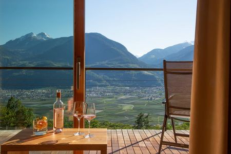 [Translate to Englisch:] Luxus Chalet Südtirol / Meran Lodge / Ferienhaus mit Pool